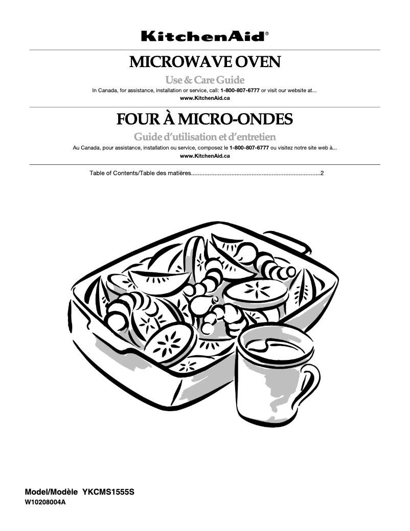 Page 1 de la notice Manuel utilisateur KitchenAid YKCMS1555SS0