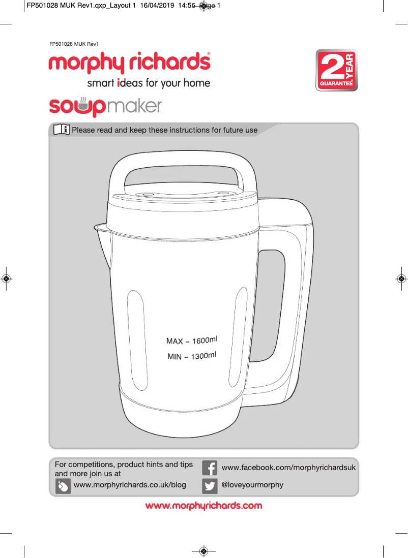 Image de la première page du manuel de l'appareil 501028