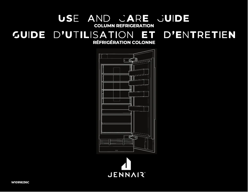 Page 1 de la notice Guide d'installation JennAir JBRFR36IGX