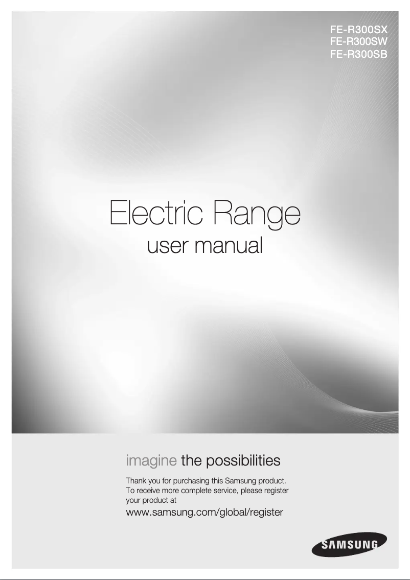 Page 1 de la notice Manuel d'utilisation et d'entretien Samsung FE-R300SB