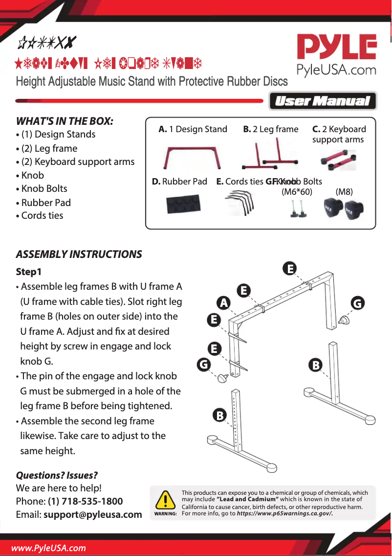 Page n°1 - Manuel utilisateur Pyle PKST58