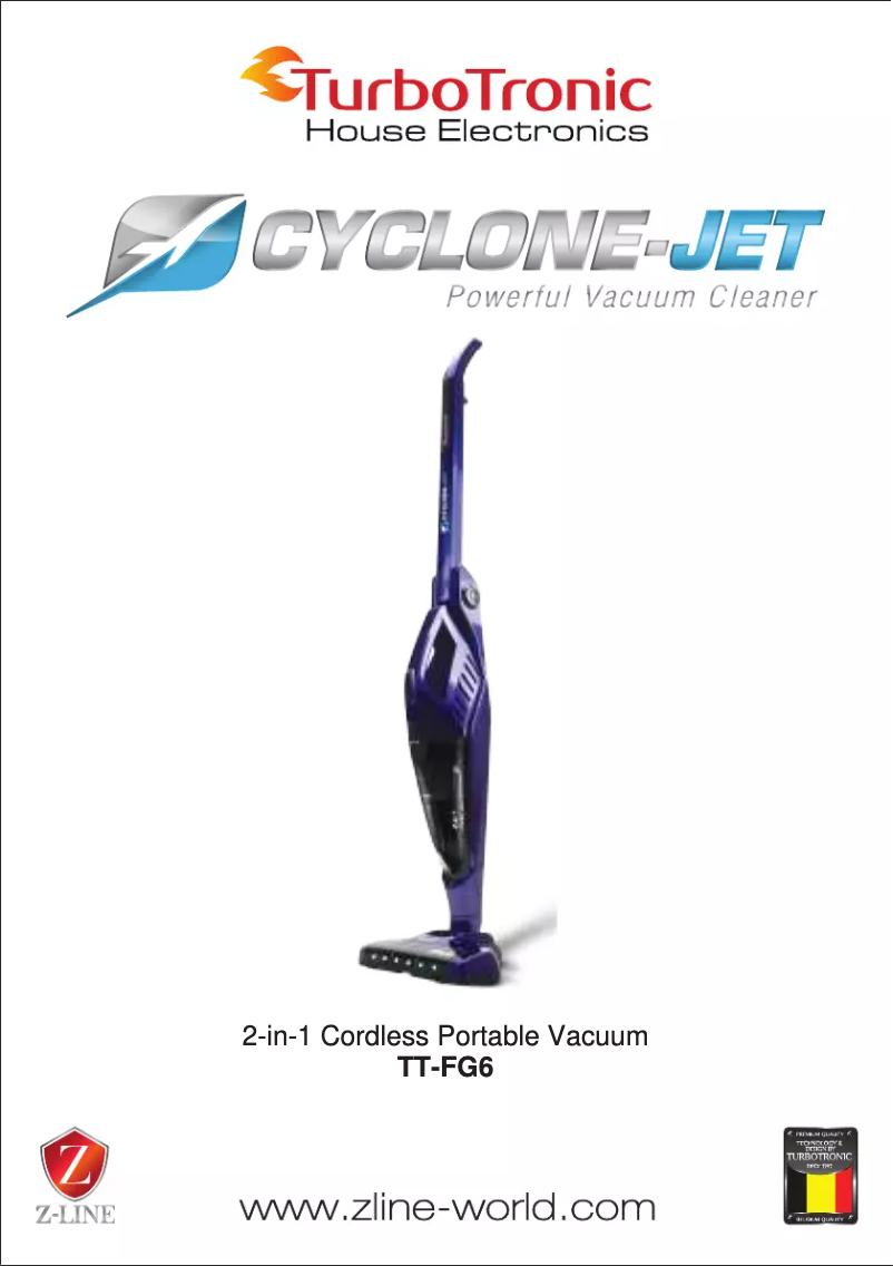 Page 1 de la notice Manuel utilisateur TurboTronic Cyclone-Jet TT-FG6