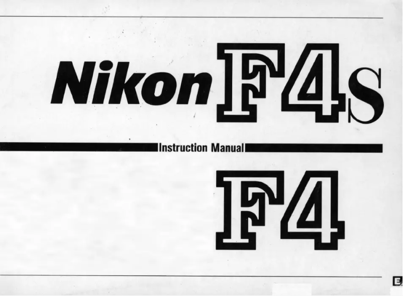 Image de la première page du manuel de l'appareil F4