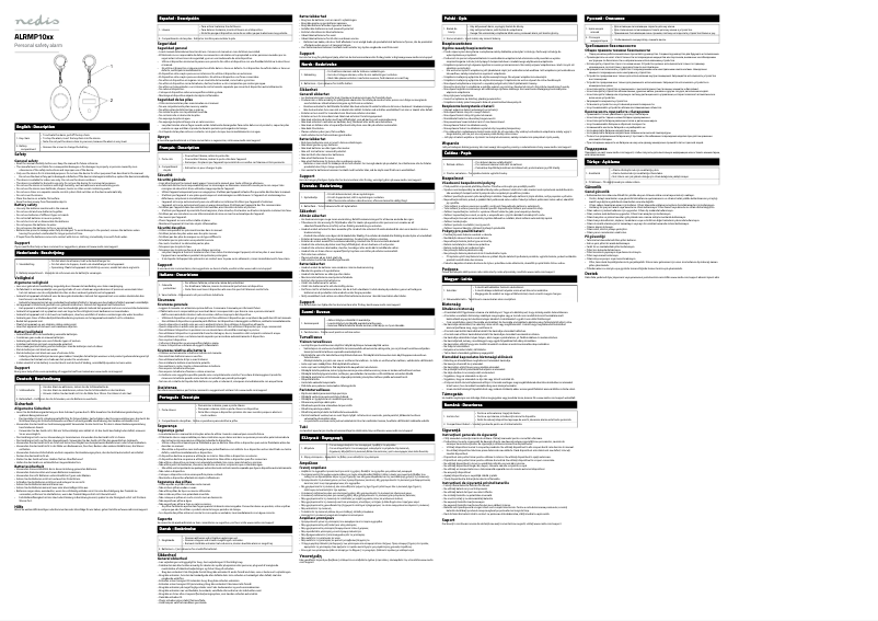 Image de la première page du manuel de l'appareil ALRMP10YE