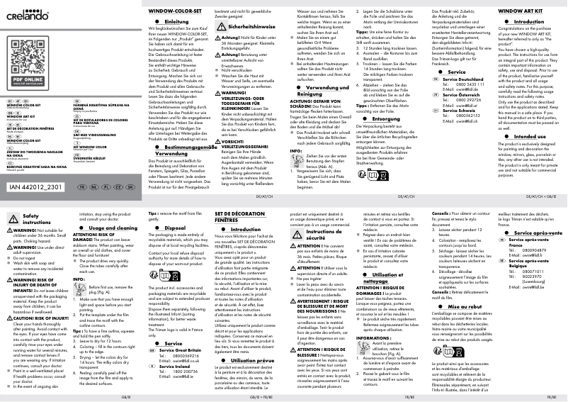 Page n°1 - Manuel utilisateur Crelando IAN 442012