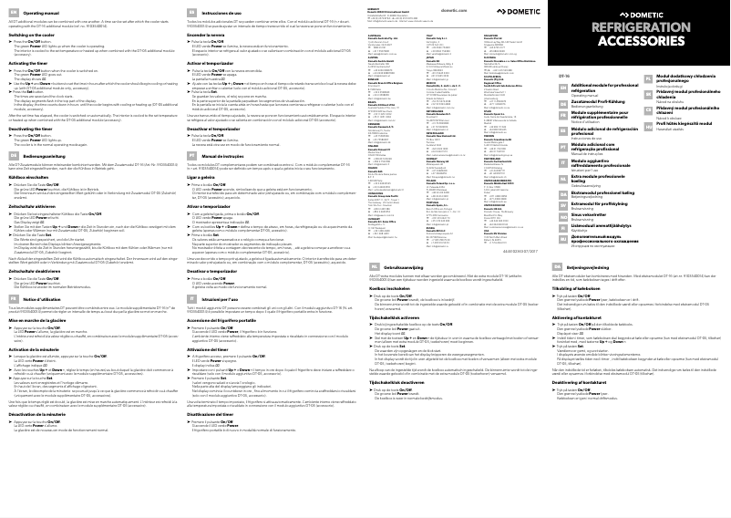 Página 1 del manual Manual de usuario Dometic DT-16