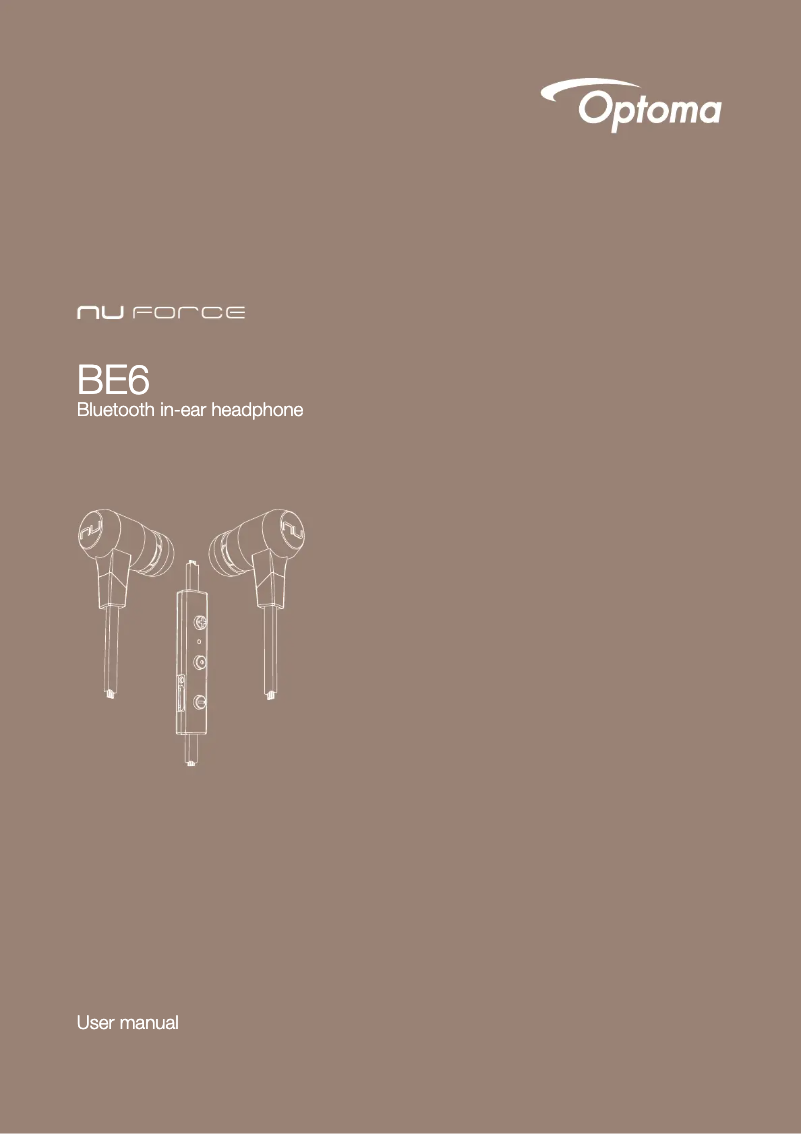 Page 1 de la notice Manuel utilisateur Optoma BE6