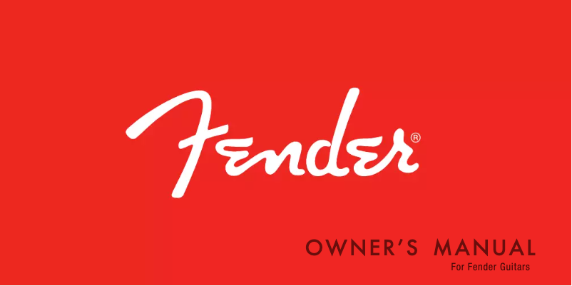 Page n°1 - Manuel utilisateur Fender Deluxe Players Strat