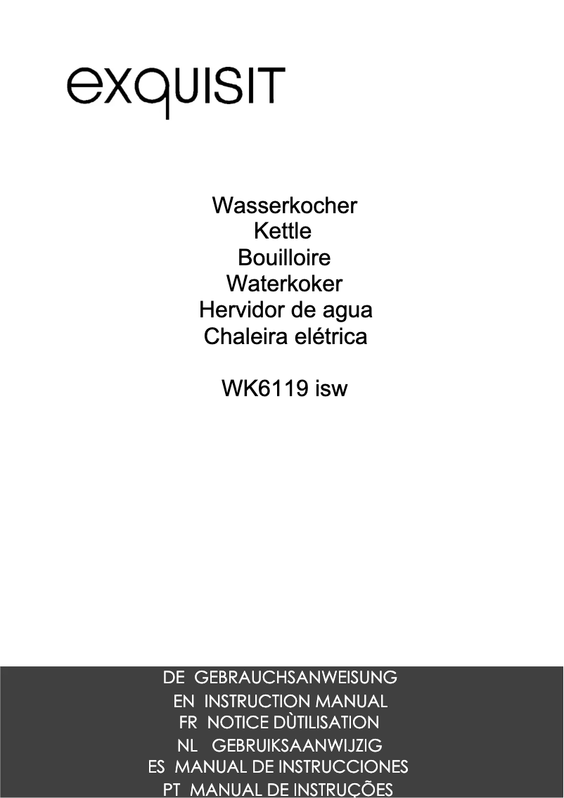 Imagen de la primera página del manual del dispositivo WK 6119 isw