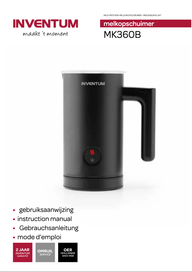 Page n°1 - Manuel utilisateur Inventum MK360B