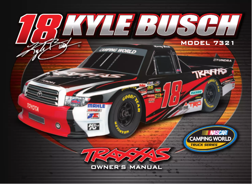 Page 1 de la notice Manuel utilisateur Traxxas Kyle Busch Race Replica