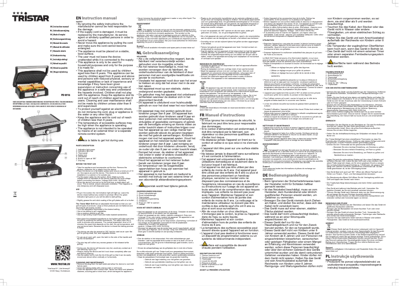 Page n°1 - Manuel utilisateur TriStar PD-8916