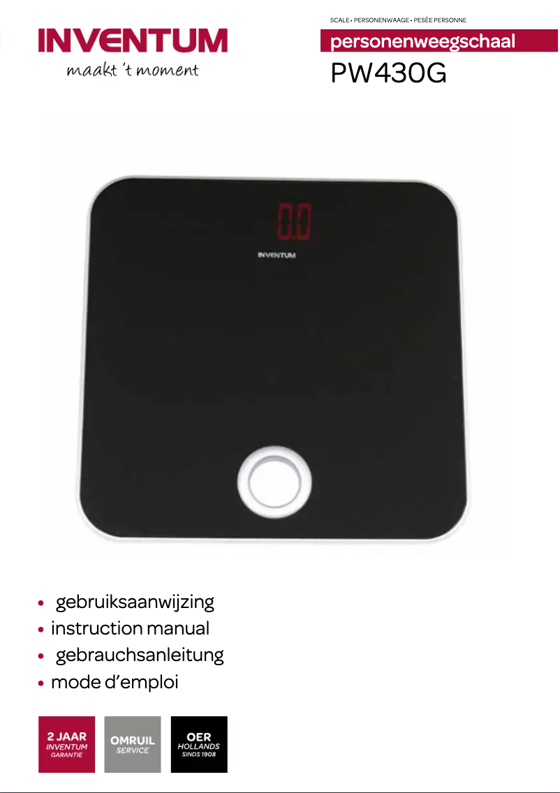 Page 1 de la notice Manuel utilisateur Inventum PW430G