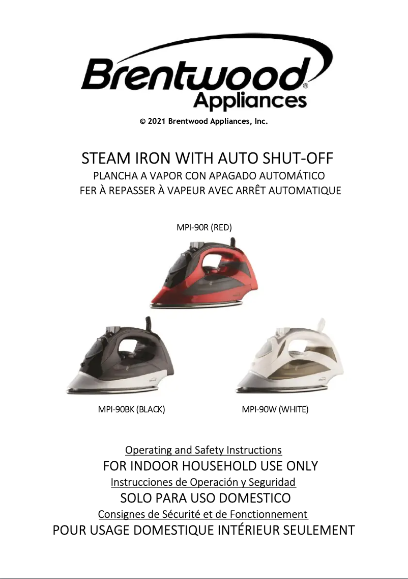 Page 1 de la notice Manuel utilisateur Brentwood MPI-90BK
