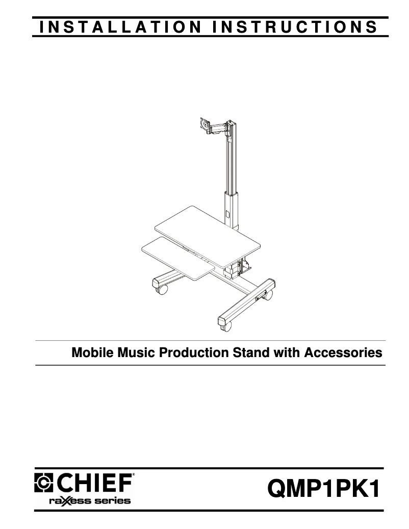 Page n°1 - Manuel utilisateur Chief QMP1PK1B