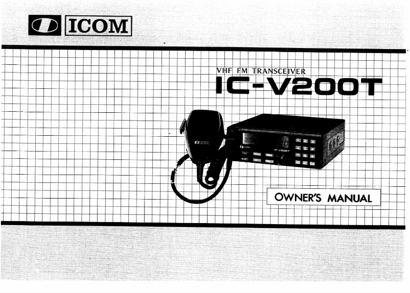 Page n°1 - Manuel utilisateur ICOM IC-V200T