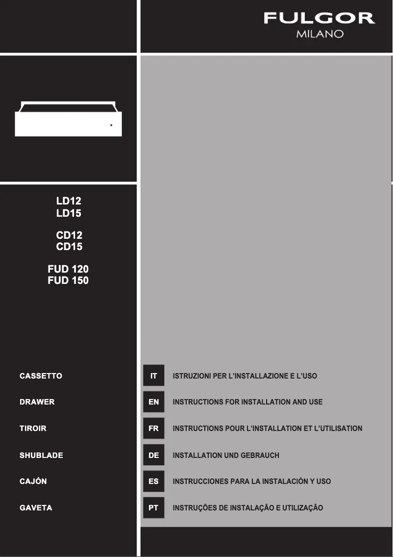 Page n°1 - Guide d'installation Fulgor Milano FCLD 150 BK