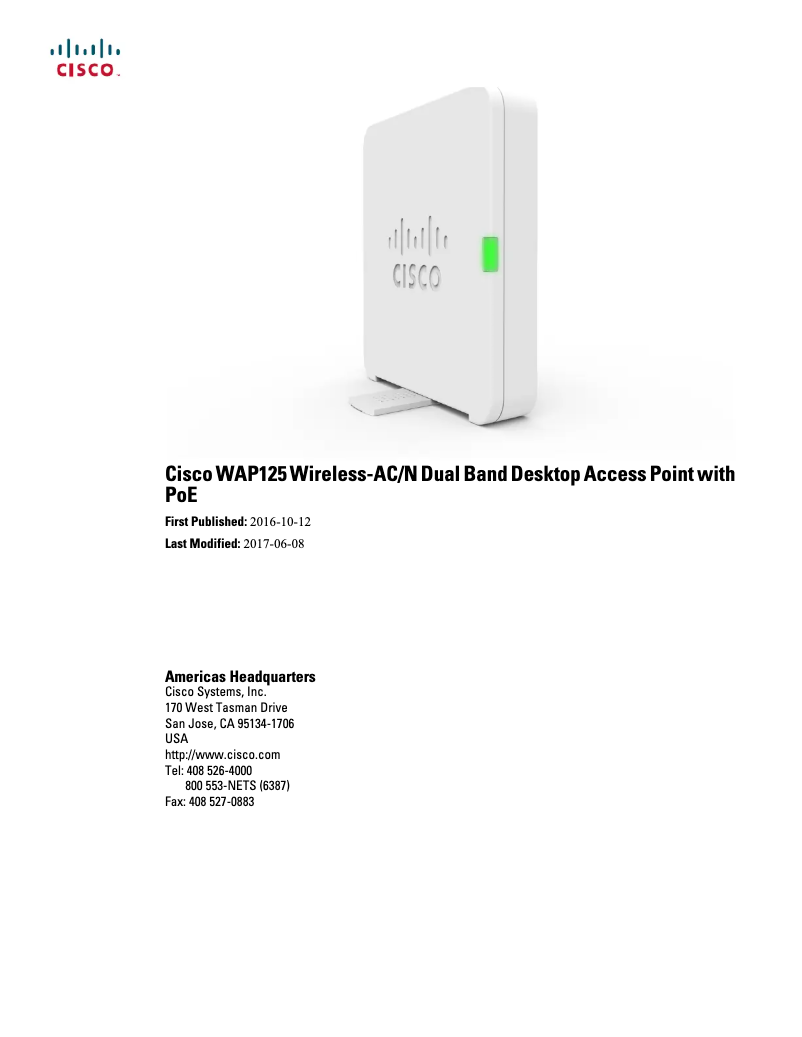 Página 1 del manual Manual de usuario Cisco WAP125