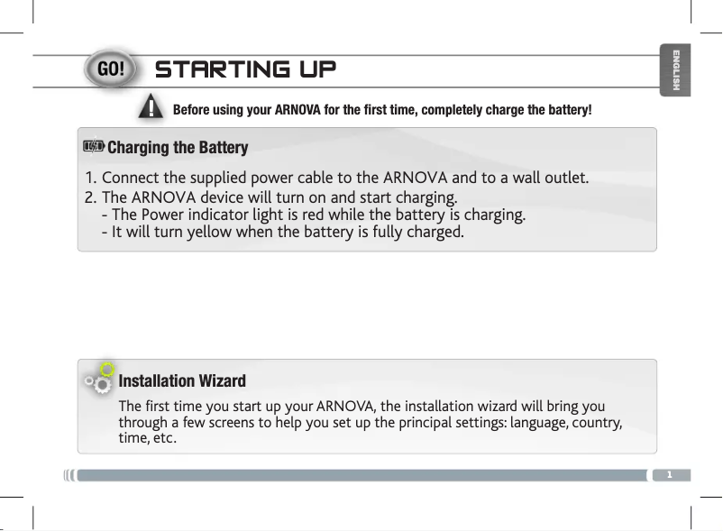 Page n°1 - Manuel utilisateur Arnova 7f G3
