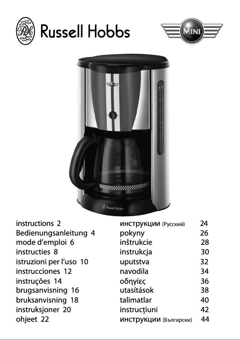 Page n°1 - Manuel utilisateur Russell Hobbs Mini Classic 18517-56