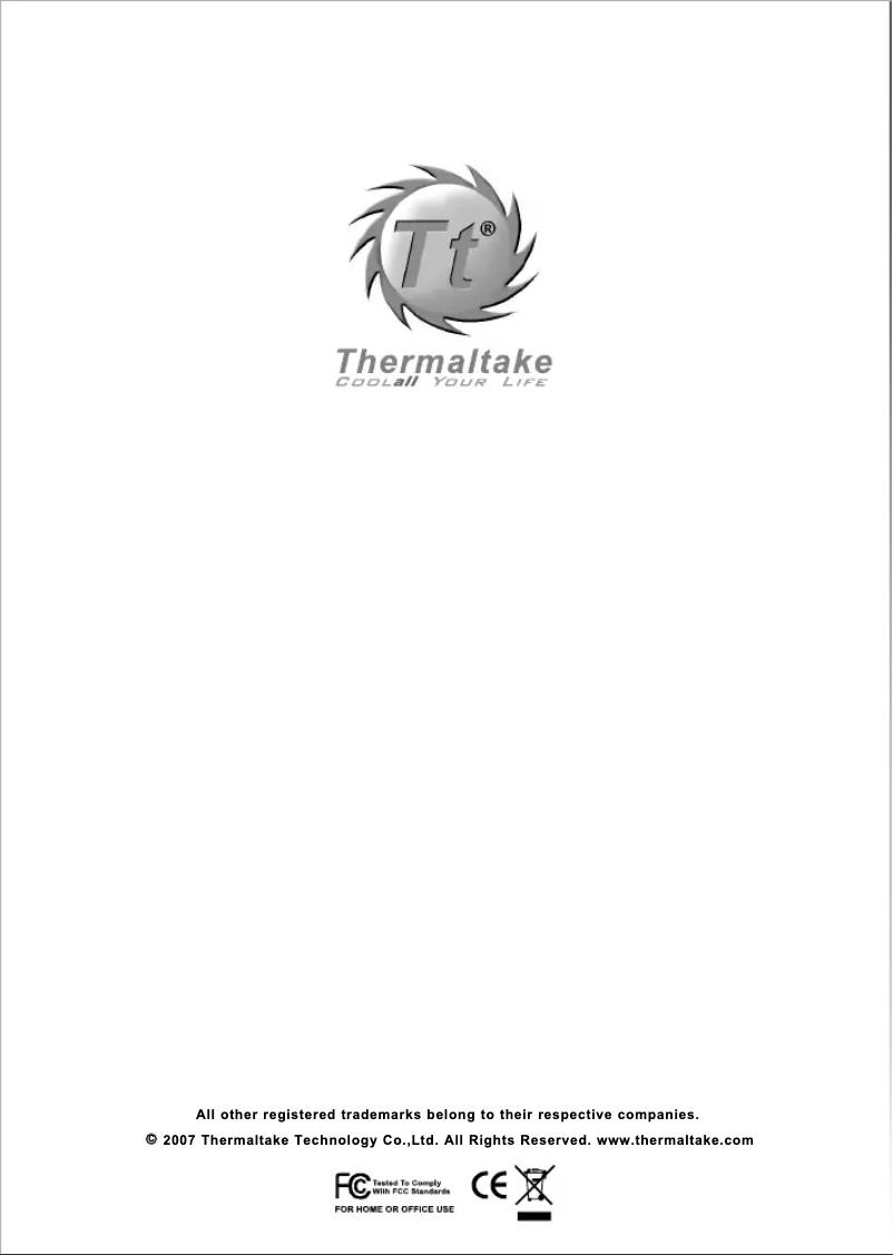 Page n°1 - Manuel utilisateur Thermaltake SopranoRS 101