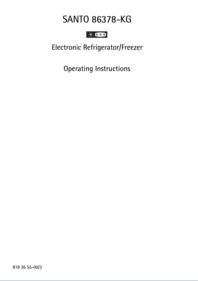 Página 1 del manual Manual de usuario AEG S 86378 KG