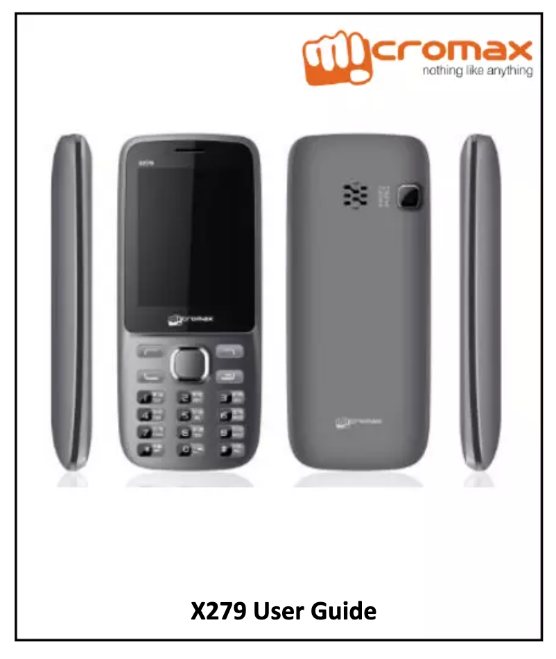 Page n°1 - Manuel utilisateur Micromax X279