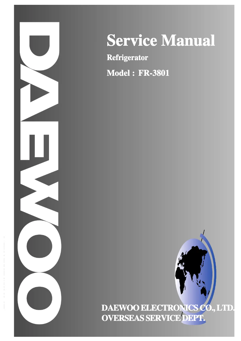 Image de la première page du manuel de l'appareil FR-3801