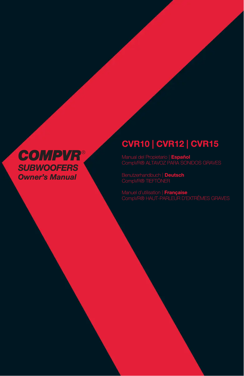 Image de la première page du manuel de l'appareil CVR102