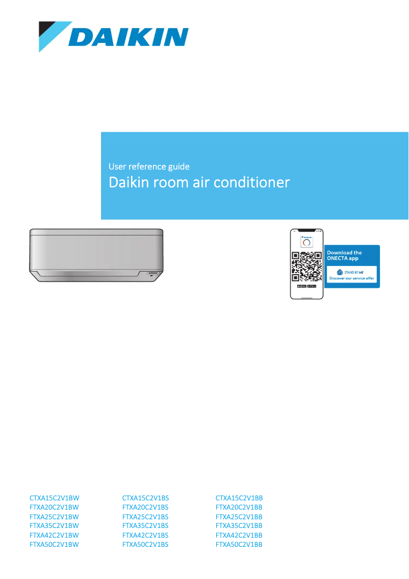 Page n°1 - Manuel utilisateur Daikin FTXA50C2V1BS