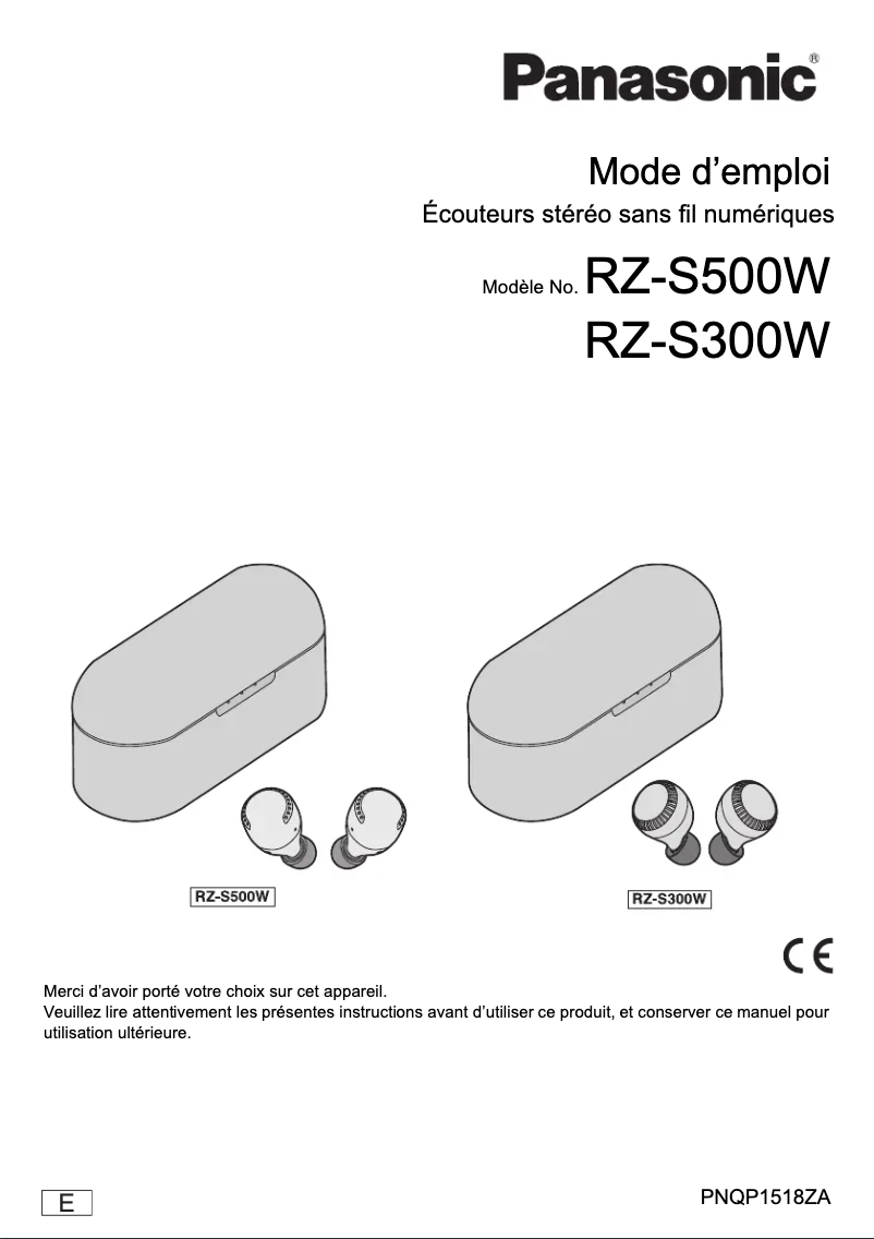 Image de la première page du manuel de l'appareil RZ-S300W