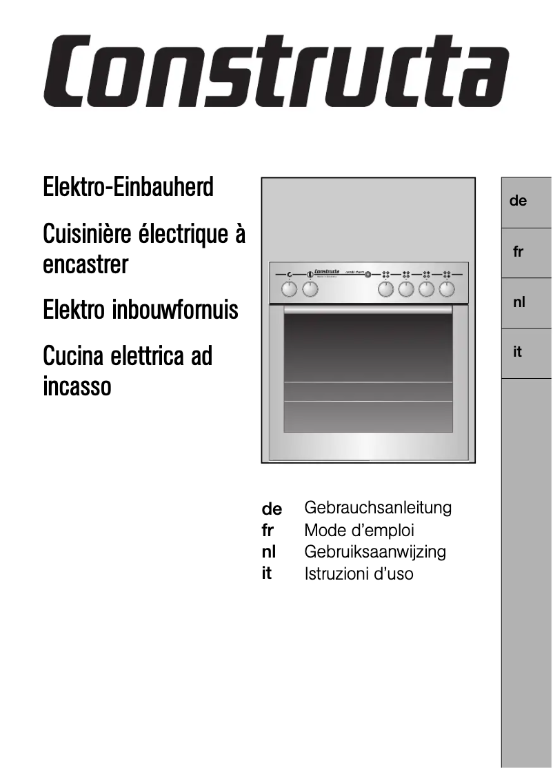 Page n°1 - Manuel utilisateur Constructa CH23810