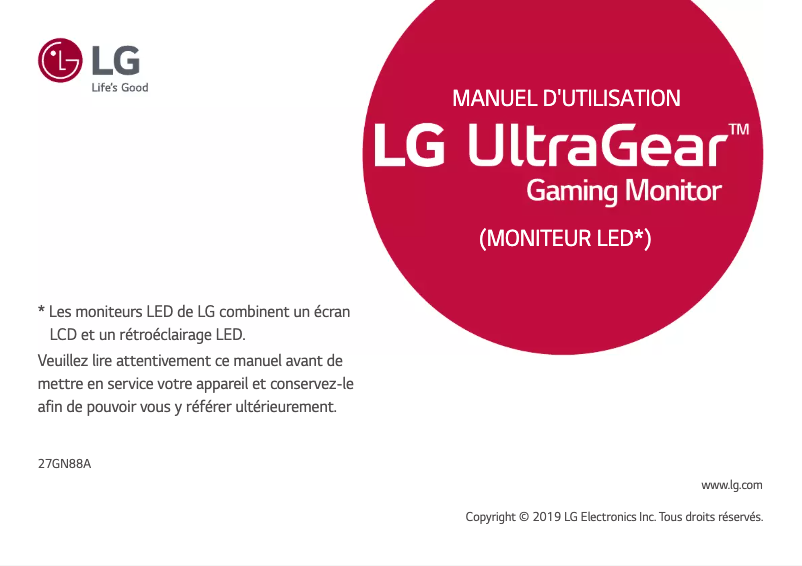 Página 1 del manual Manual de usuario LG UltraGear 27GN88A
