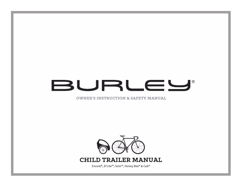 Page n°1 - Manuel utilisateur Burley Honey Bee