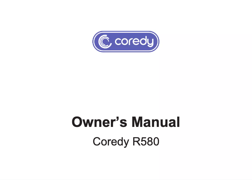 Página 1 del manual Manual de usuario Coredy R580