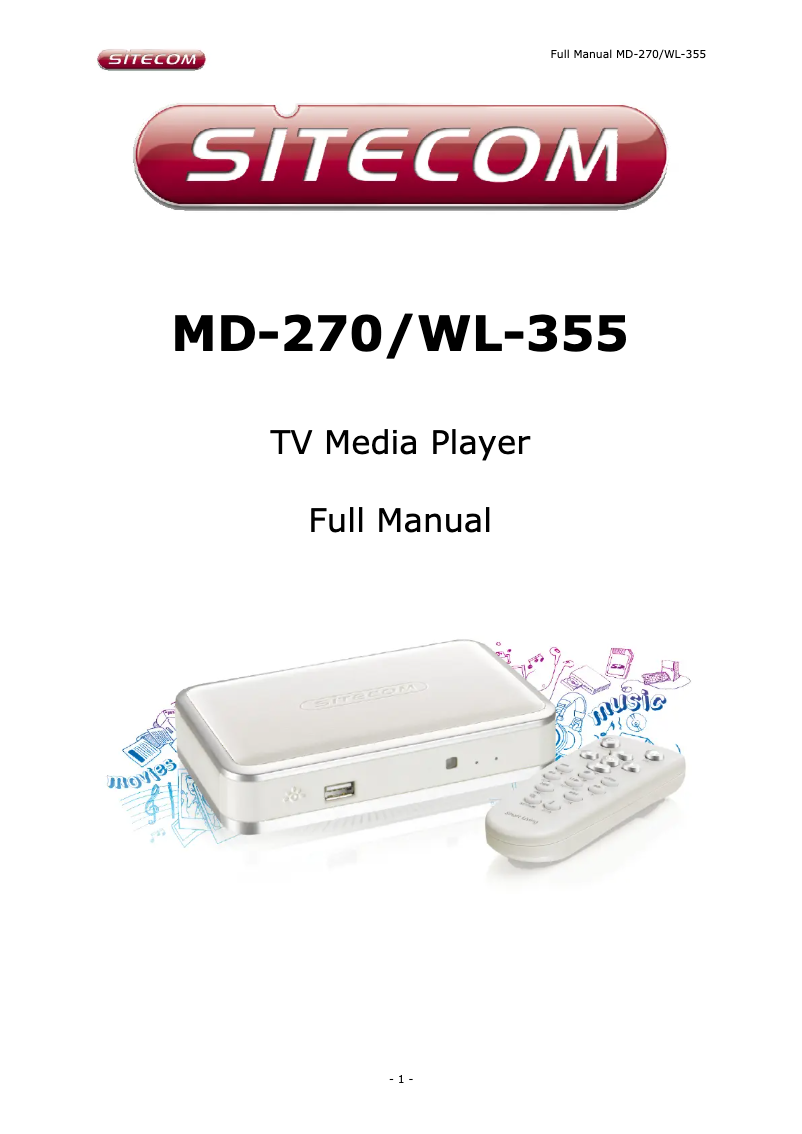 Image de la première page du manuel de l'appareil MD-270