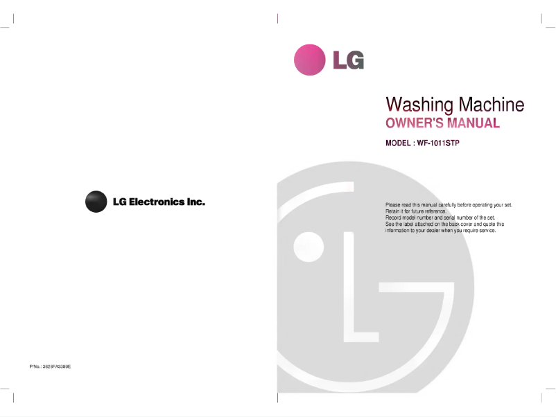 Image de la première page du manuel de l'appareil WF-1011STP