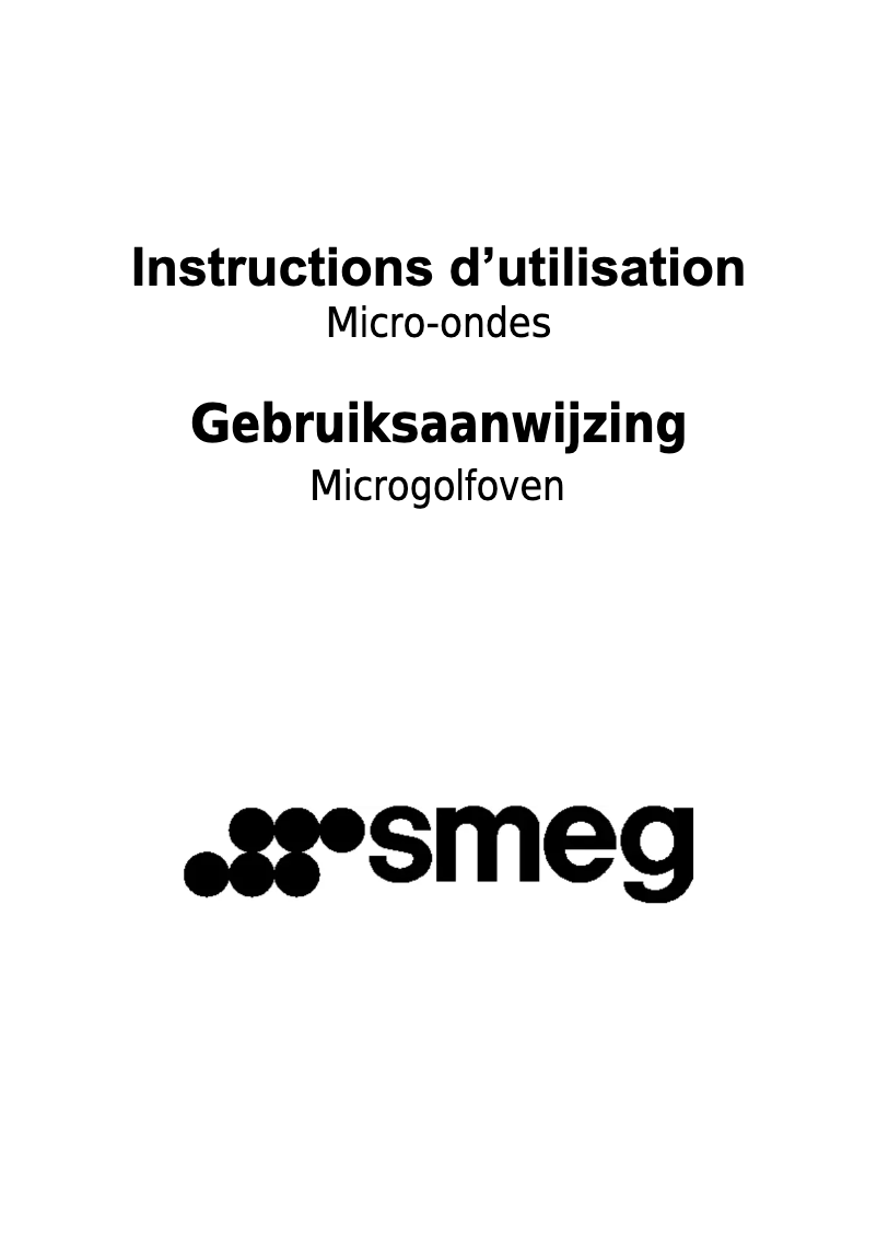 Page 1 de la notice Manuel utilisateur Smeg SC445MX
