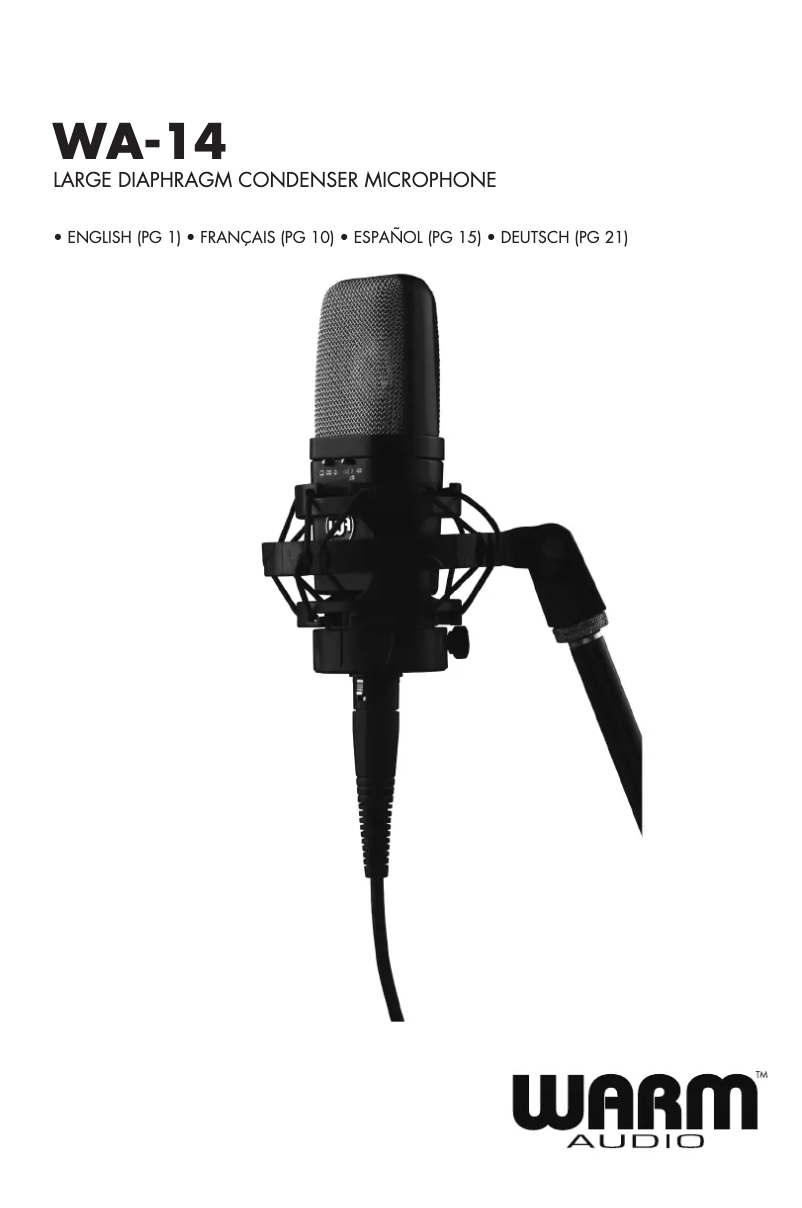 Page n°1 - Manuel utilisateur Warm Audio WA-14