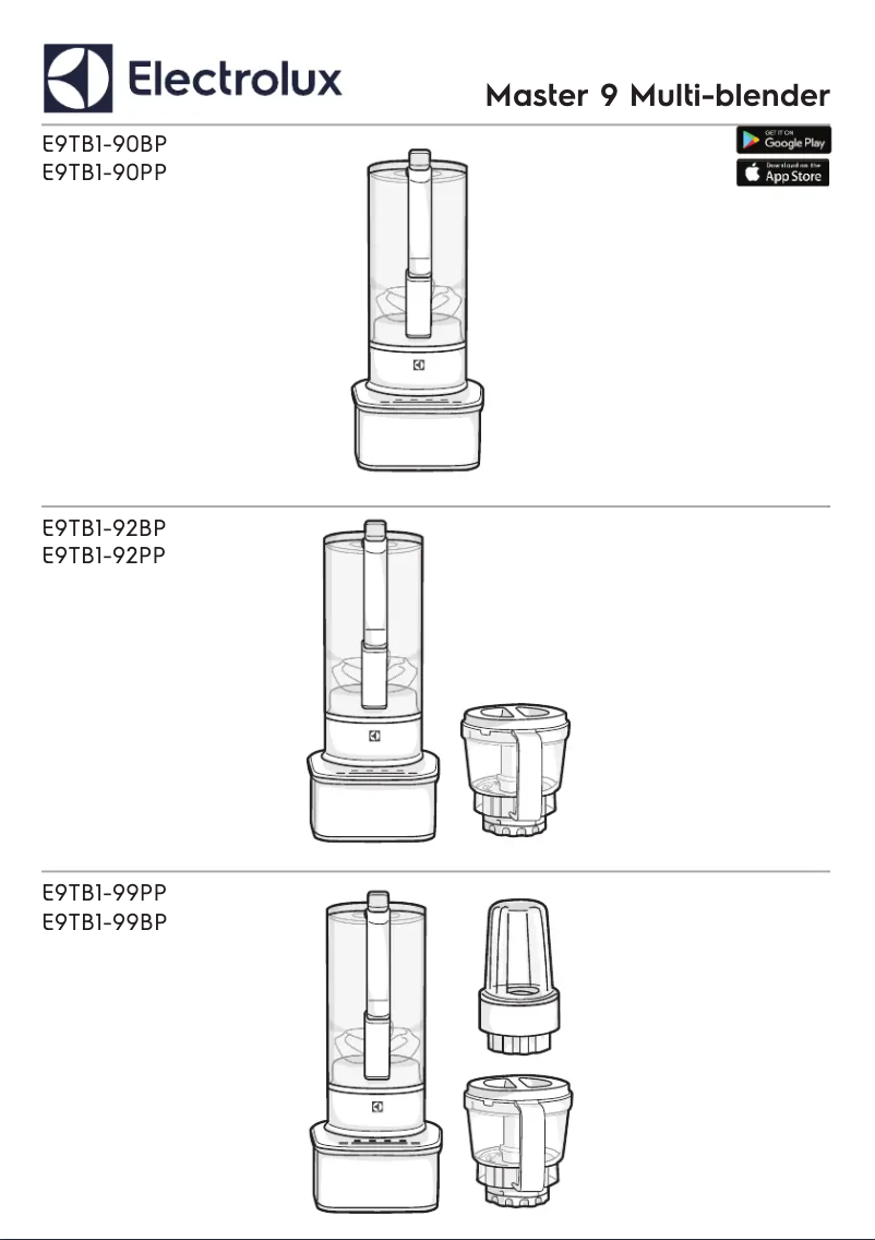 Page 1 de la notice Manuel utilisateur Electrolux E9TB1-90PP