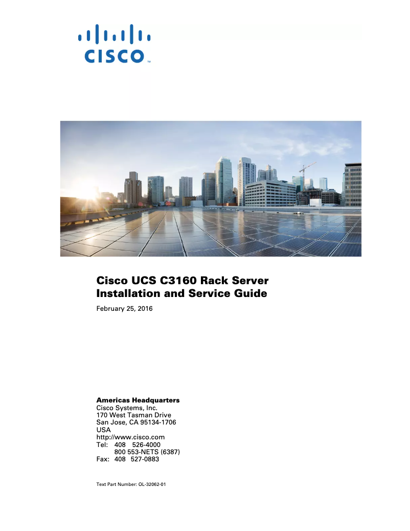 Page n°1 - Manuel utilisateur Cisco UCS C3160