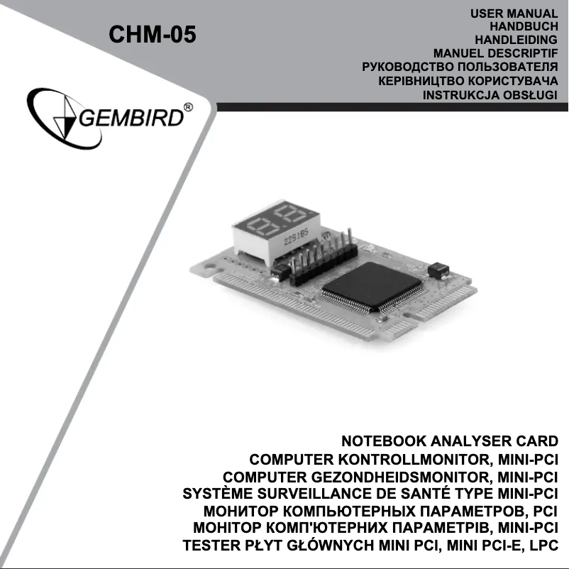 Página 1 del manual Manual de usuario Gembird CHM-05