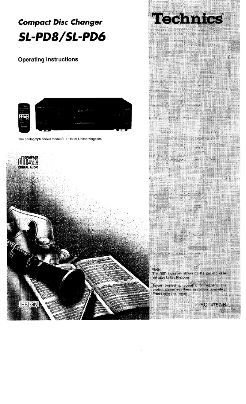 Page n°1 - Manuel utilisateur Panasonic SL-PD8