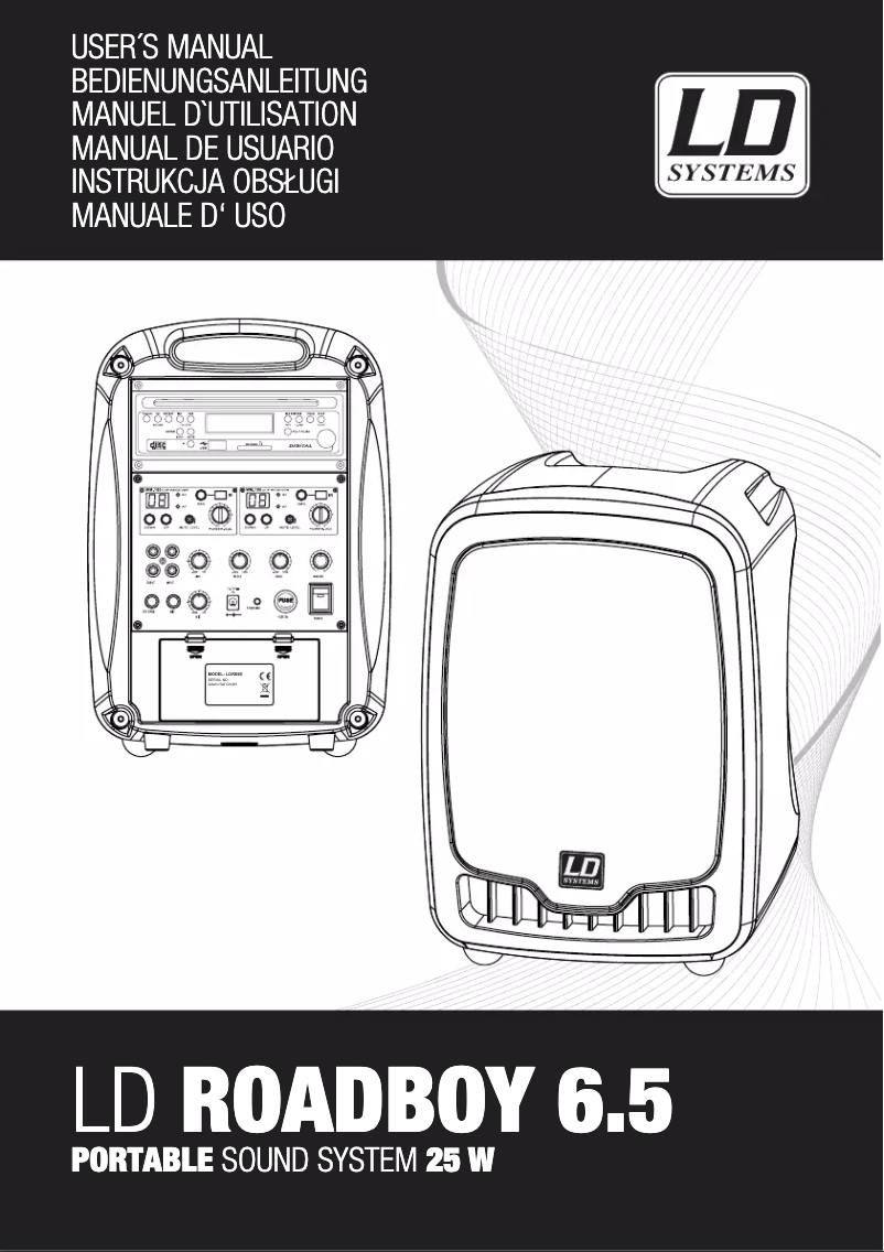 Page 1 de la notice Manuel utilisateur LD Systems RoadBoy 6.5