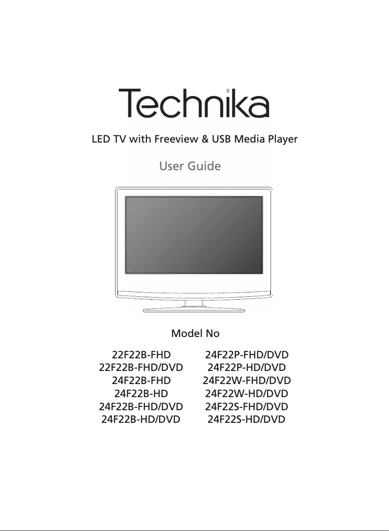 Page n°1 - Manuel utilisateur Technika 24F22B-FHD/DVD