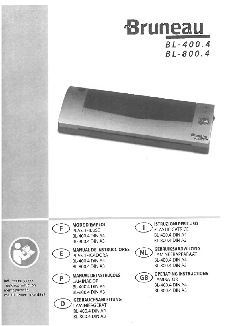 Image de la première page du manuel de l'appareil BL-800.4
