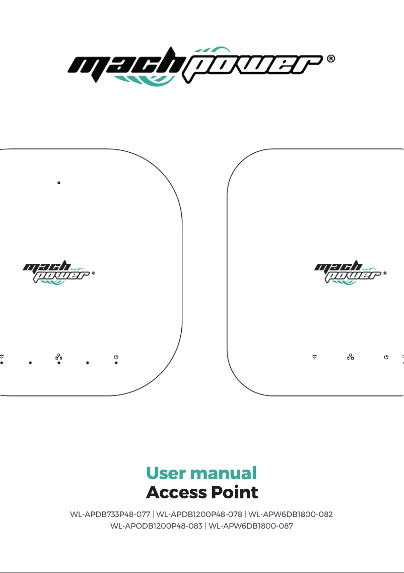 Page n°1 - Manuel utilisateur Mach Power WL-APW6DB1800-087