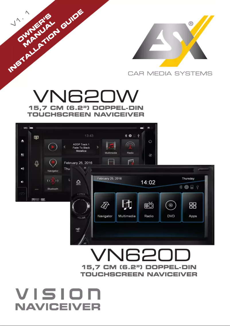 Página 1 del manual Manual de usuario ESX VN620W