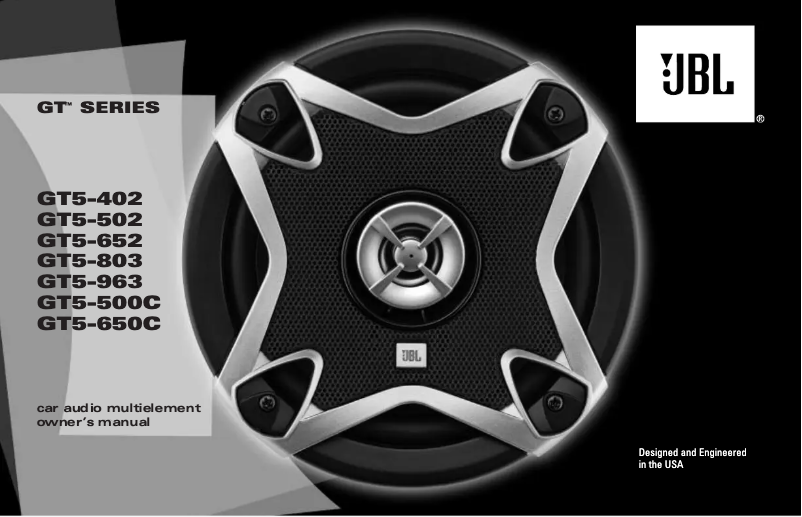 Image de la première page du manuel de l'appareil GT5-963