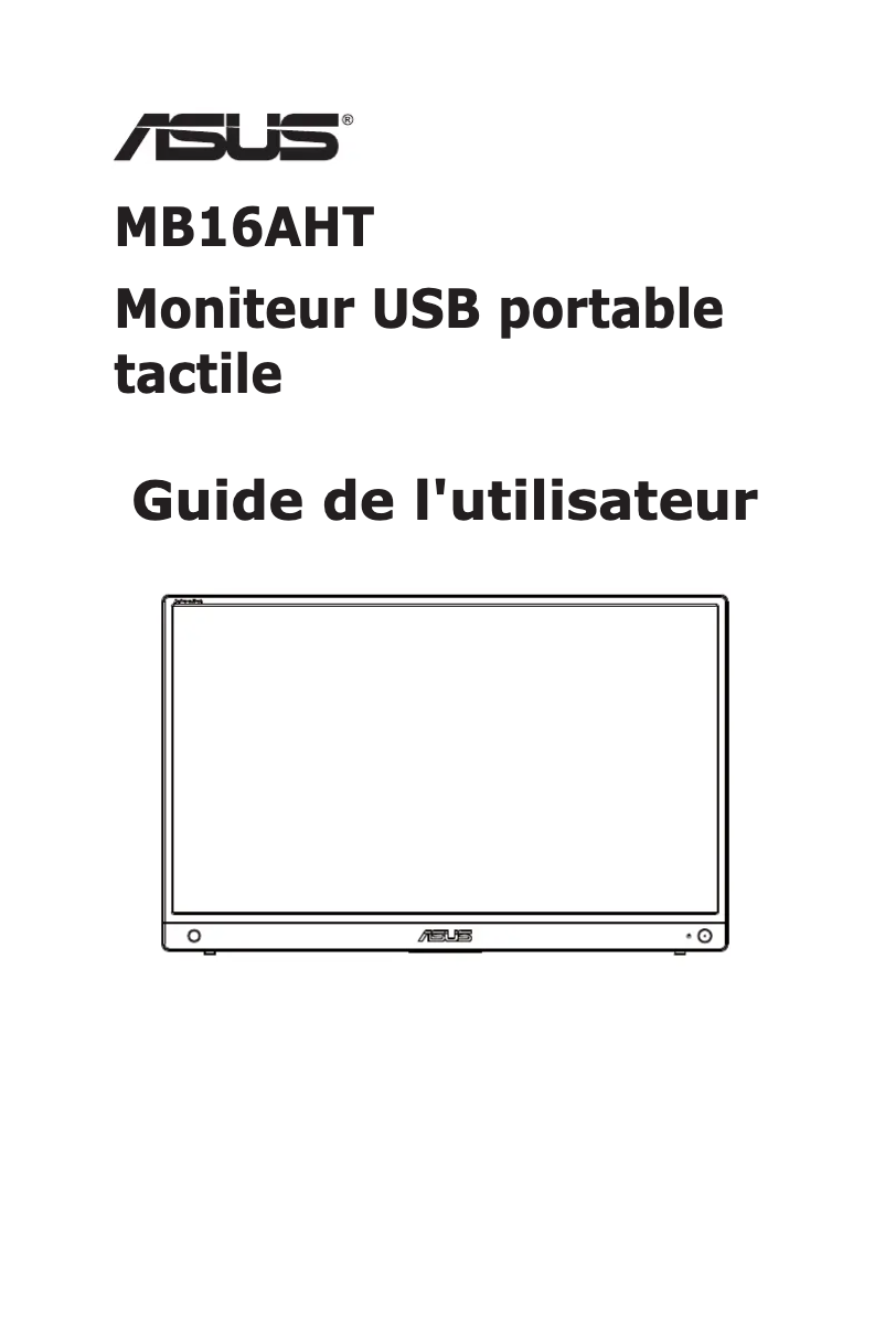 Page n°1 - Manuel utilisateur Asus ZenScreen Touch MB16AHT